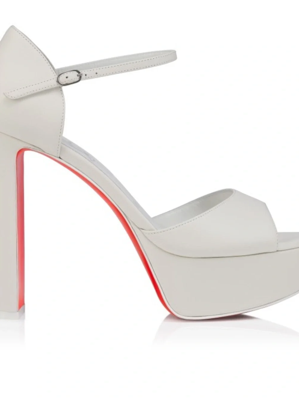 Christian Louboutin White Platform Sandaloo Sandals